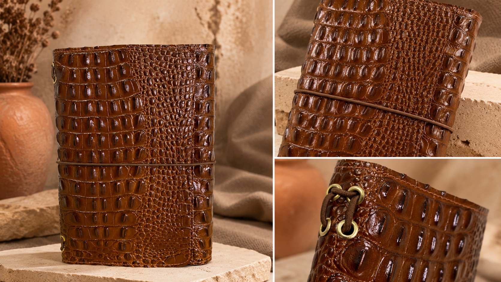 Journal Caramelo Croco